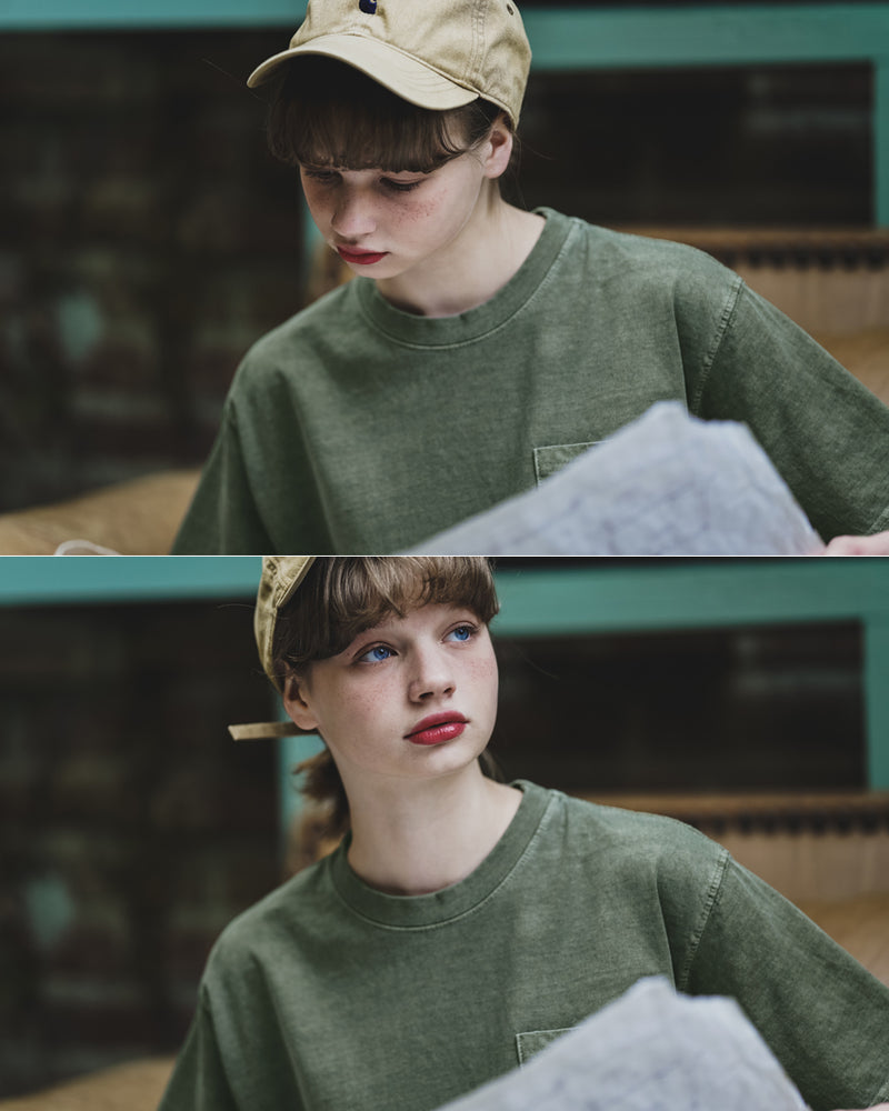 ダブルユーブイプロジェクト(WV PROJECT) Penta Pocket Pigment Short Sleeve T-Shirt Khaki MJST7502