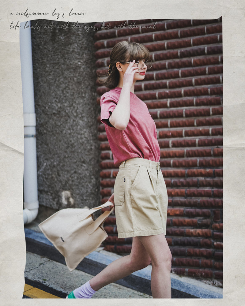 ダブルユーブイプロジェクト(WV PROJECT) Penta Pocket Pigment Short Sleeve T-Shirt OldPink MJST7502