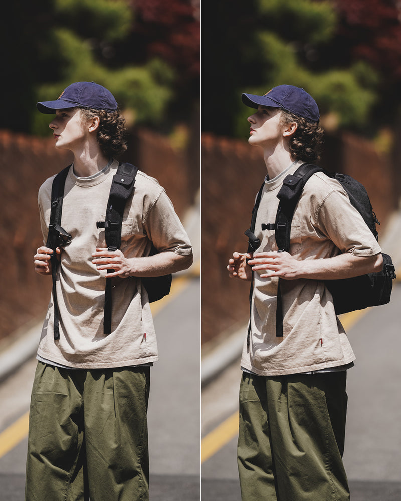 ダブルユーブイプロジェクト(WV PROJECT) Penta Pocket Pigment Short Sleeve T-Shirt Beige MJST7502