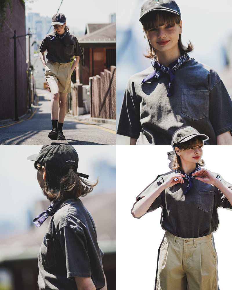 ダブルユーブイプロジェクト(WV PROJECT) Penta Pocket Pigment Short Sleeve T-Shirt DarkGrey MJST7502