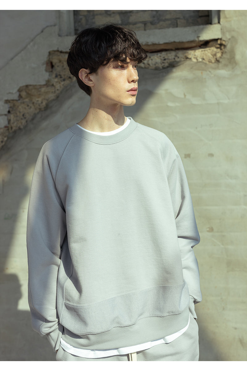 マスノウン(MASSNOUN)  RESTRUCKTURE REVERSIBLE CREWNECK MSOCR003-GY