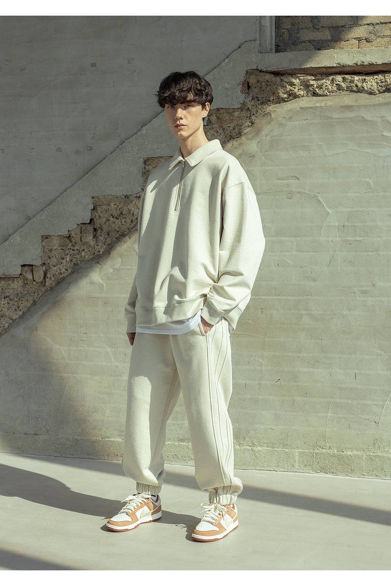 マスノウン(MASSNOUN)  COLLAR FULLOVER SWEATSHIRTS MSOCR004-BG