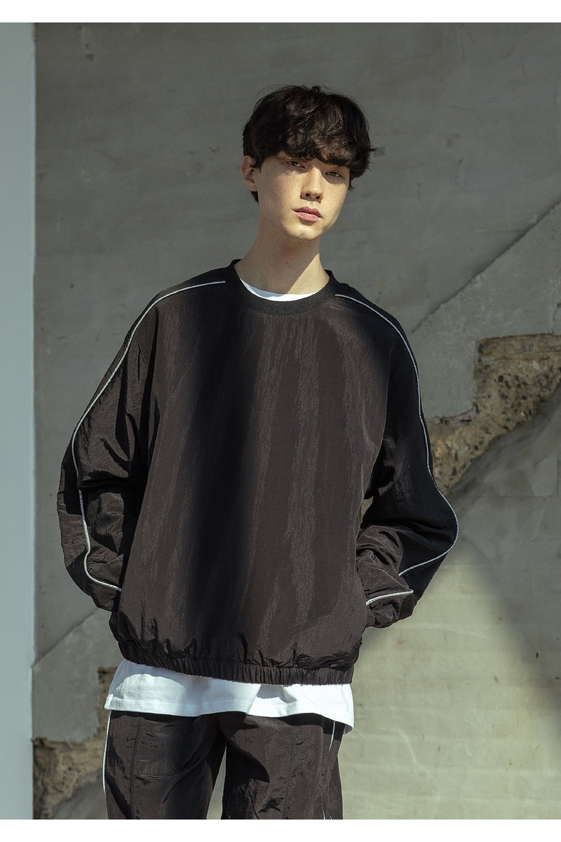 マスノウン(MASSNOUN)  3M NYLON TRAINNING CREWNECK MSOCR005-BK