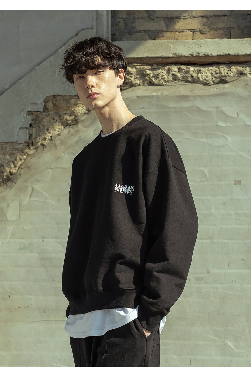 マスノウン(MASSNOUN)  DAMNFAKE OVERSIZED CREWNECK MSOCR006-BK