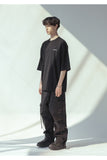 マスノウン(MASSNOUN)  FAKE DUCK OVERSIZED T-SHIRTS MSOTS002-BK