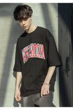 マスノウン(MASSNOUN)  ARCH LOGO OVERSIZED T-SHIRTS MSOTS003-BK