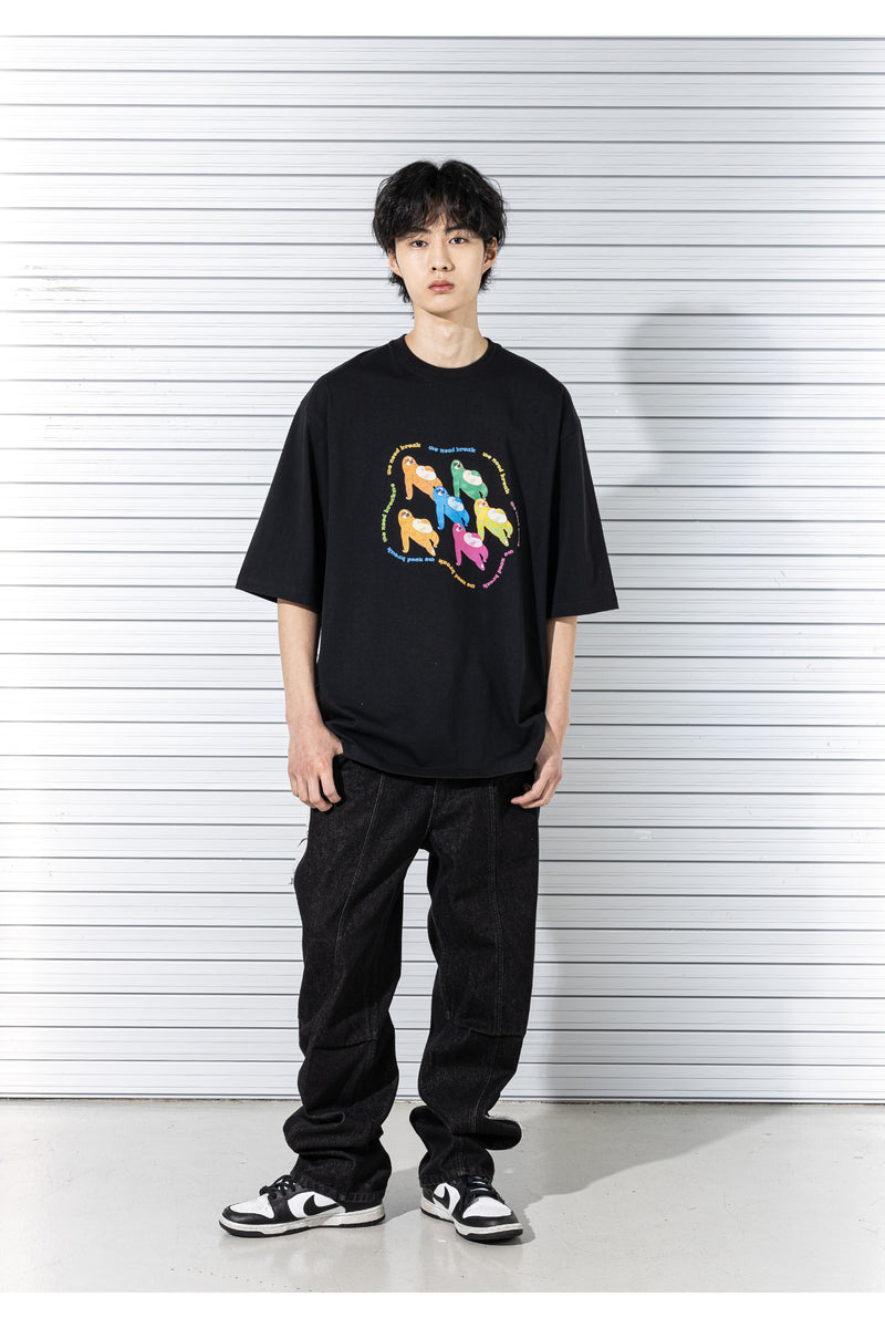 マスノウン(MASSNOUN)  DOUBLE INCISON DENIM PANTS MSTJP001-BK