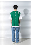 マスノウン(MASSNOUN)  TWISTED OPEN KNIT VEST MSTNT004-GN