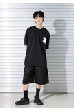 マスノウン(MASSNOUN) TWO TUCK WIDE BERMUDA PANTS MSTSP003-BK