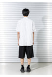マスノウン(MASSNOUN)  STRIPE INVERTED PLEATS SHIRTS MSTST003-BK