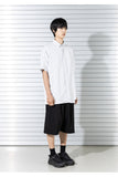 マスノウン(MASSNOUN)  STRIPE INVERTED PLEATS SHIRTS MSTST003-BK