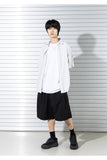マスノウン(MASSNOUN)  STRIPE INVERTED PLEATS SHIRTS MSTST003-BK