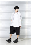 マスノウン(MASSNOUN)  STRIPE INVERTED PLEATS SHIRTS MSTST003-BK