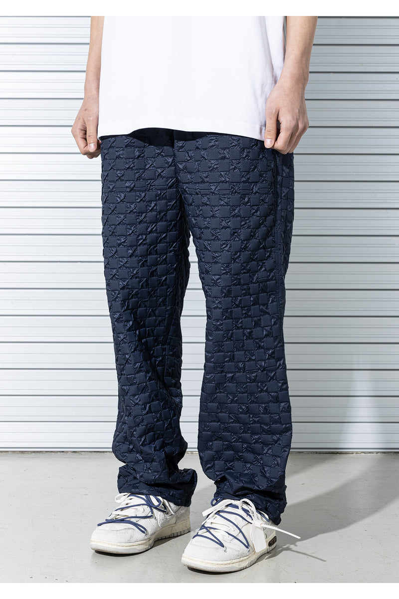 マスノウン(MASSNOUN) CHECKERBOARD TRACK PANTS MSTTP003-NV
