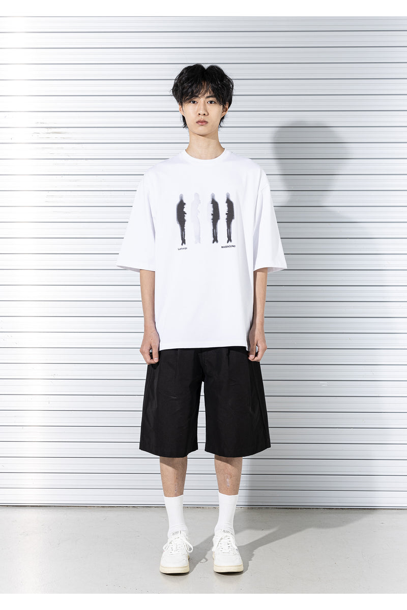 マスノウン(MASSNOUN) PROJECTION FOUR MEN T-SHIRTS MSTTS005-WT