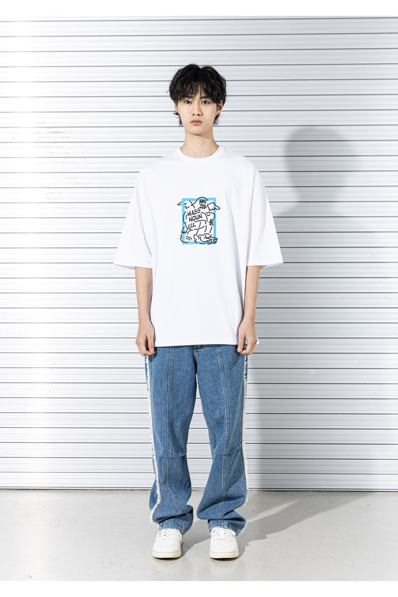 マスノウン(MASSNOUN) MN MONSTER ANGEL T-SHIRTS MSTTS006-WT