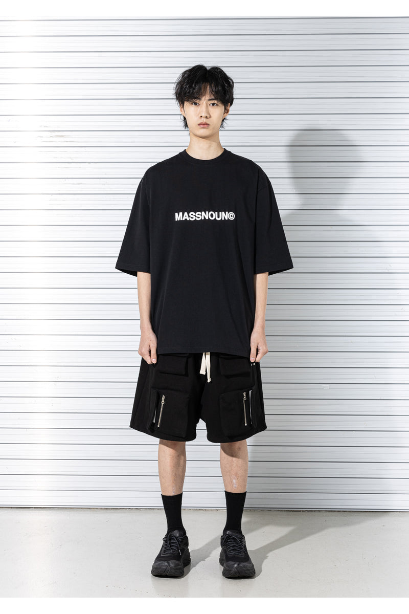 マスノウン(MASSNOUN)  C LOGO OVERSIZED T-SHIRTS MSTTS008-BK