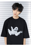 マスノウン(MASSNOUN) SLOTH OVERSIZED T-SHIRTS MSTTS009-BK