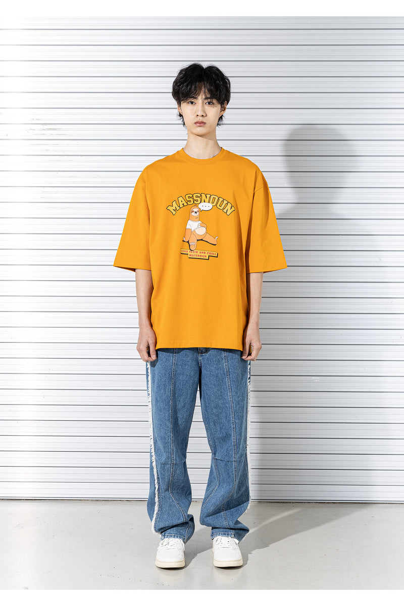 マスノウン(MASSNOUN) RELAX SLOTH OVERSIZED T-SHIRTS MSTTS011-MS