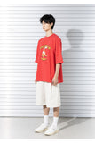 マスノウン(MASSNOUN)  RELAX SLOTH OVERSIZED T-SHIRTS MSTTS011-RD