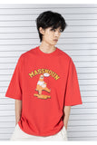 マスノウン(MASSNOUN)  RELAX SLOTH OVERSIZED T-SHIRTS MSTTS011-RD