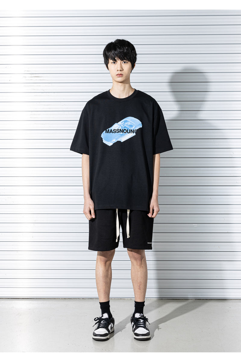 マスノウン(MASSNOUN) FRAME OVERSIZED T-SHIRTS MSTTS013-BK