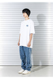 マスノウン(MASSNOUN)   MARKING LOGO OVERSIZED T-SHIRTS MSTTS018-WT