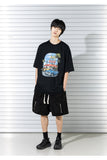 マスノウン(MASSNOUN) IN AND OUT OVERSIZED T-SHIRTS MSTTS022-BK