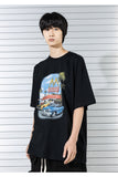 マスノウン(MASSNOUN) IN AND OUT OVERSIZED T-SHIRTS MSTTS022-BK