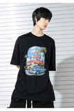 マスノウン(MASSNOUN) IN AND OUT OVERSIZED T-SHIRTS MSTTS022-BK