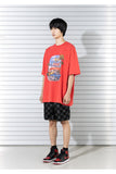 マスノウン(MASSNOUN)  IN AND OUT OVERSIZED T-SHIRTS MSTTS022-RD