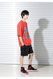 マスノウン(MASSNOUN)  IN AND OUT OVERSIZED T-SHIRTS MSTTS022-RD