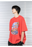 マスノウン(MASSNOUN)  IN AND OUT OVERSIZED T-SHIRTS MSTTS022-RD