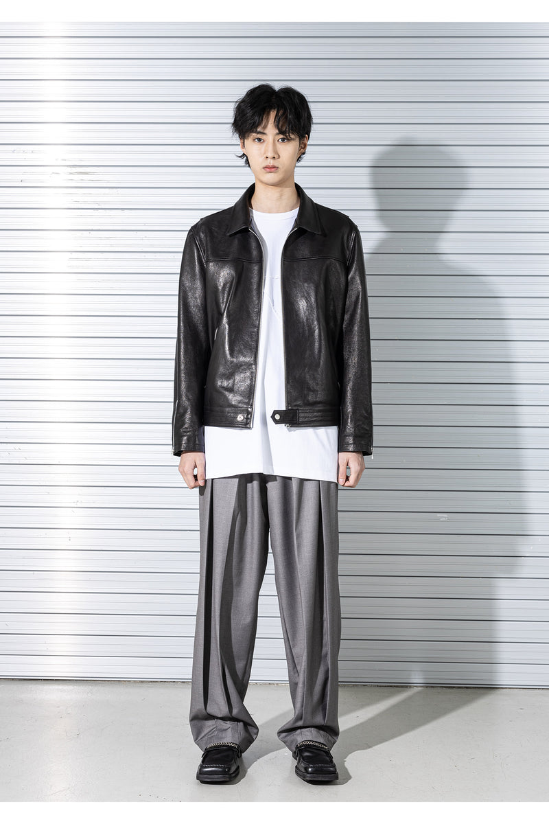 マスノウン(MASSNOUN) UPDOWN TWO TUCK WIDE SLACKS MSTTT001-GY