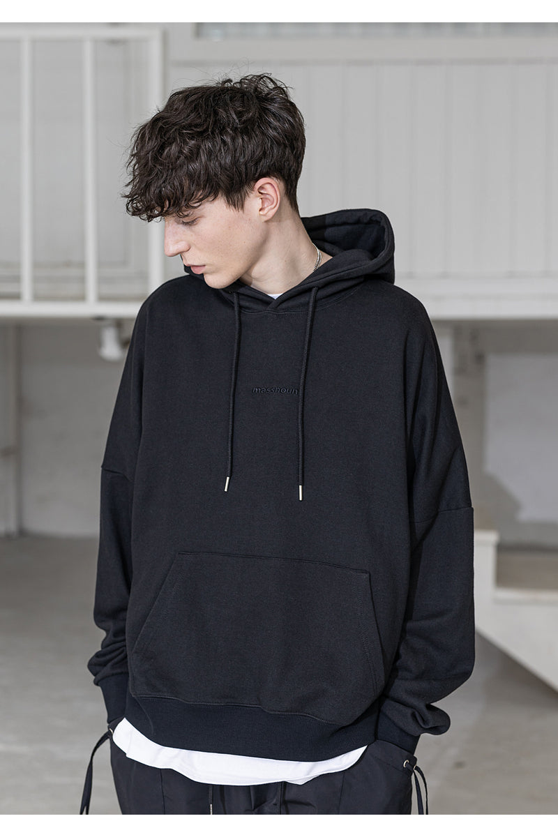 メスノウン(MASSNOUN) BIOHAZARD SYMBOL OVERSIZED HOODY MSZHD001-BK