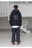 メスノウン(MASSNOUN) BIOHAZARD SYMBOL OVERSIZED HOODY MSZHD001-BK