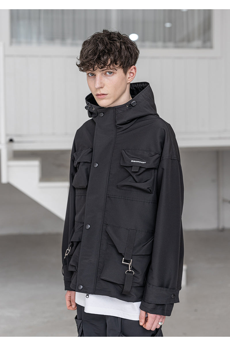 メスノウン(MASSNOUN) SL LOGO TECH LOOP JACKET MSZJK002-BK