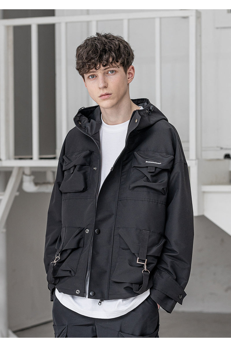 メスノウン(MASSNOUN) SL LOGO TECH LOOP JACKET MSZJK002-BK