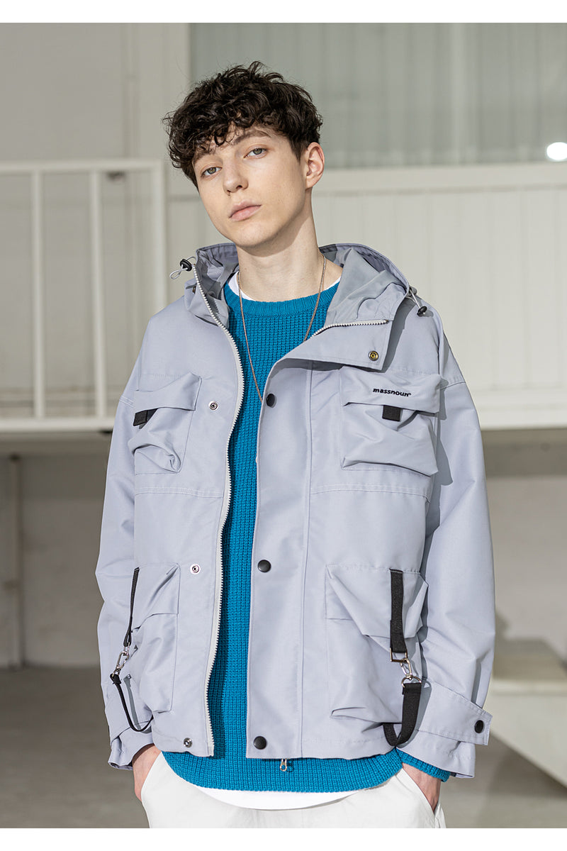 メスノウン(MASSNOUN) SL LOGO TECH LOOP JACKET MSZJK002-GY