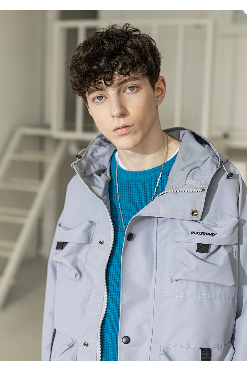 メスノウン(MASSNOUN) SL LOGO TECH LOOP JACKET MSZJK002-GY