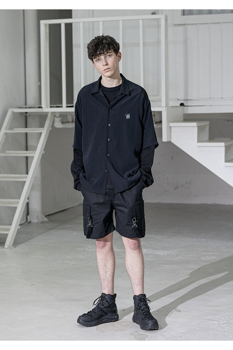 メスノウン(MASSNOUN) D-RING STRAP CARGO SHORT PANTS MSZSP002-BK