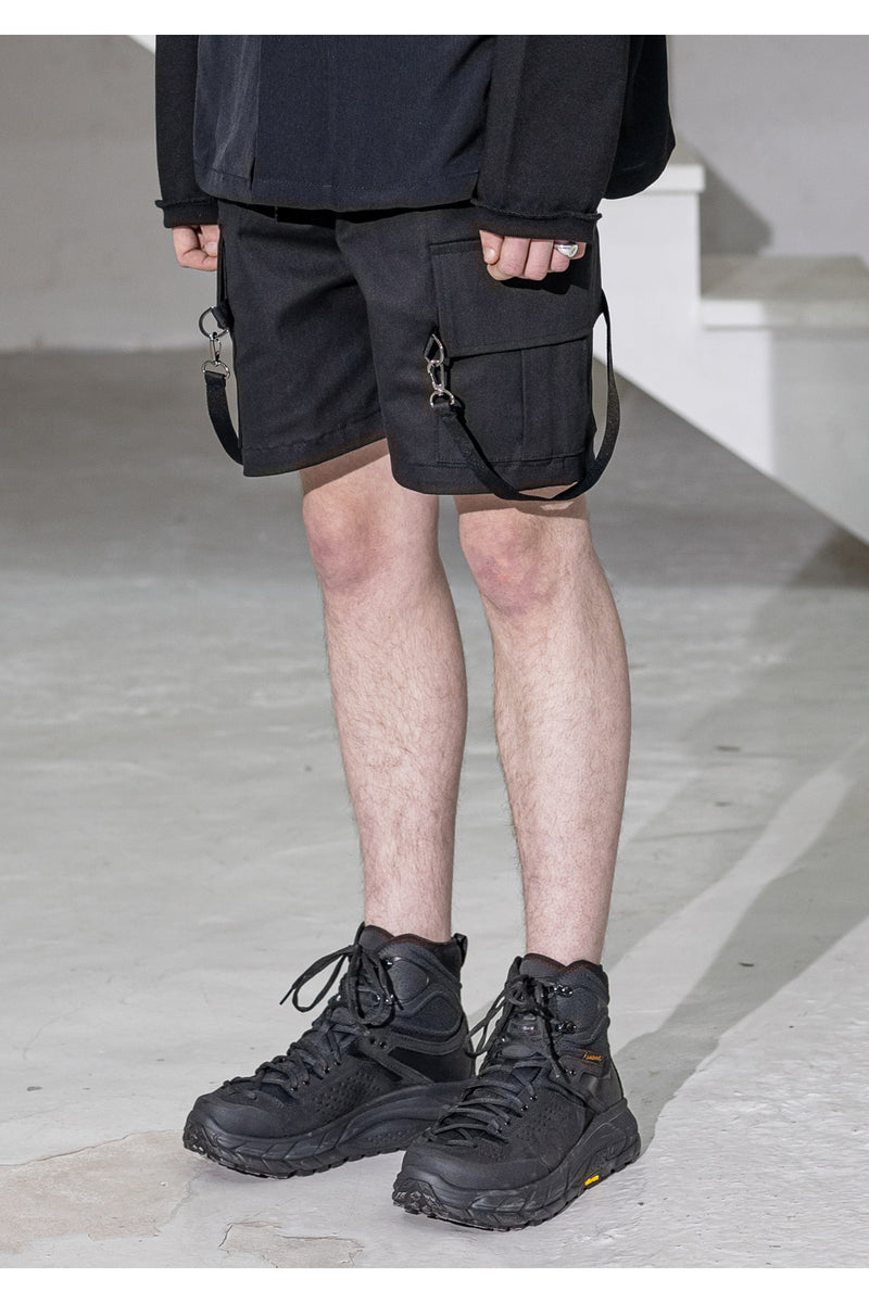 メスノウン(MASSNOUN) D-RING STRAP CARGO SHORT PANTS MSZSP002-BK