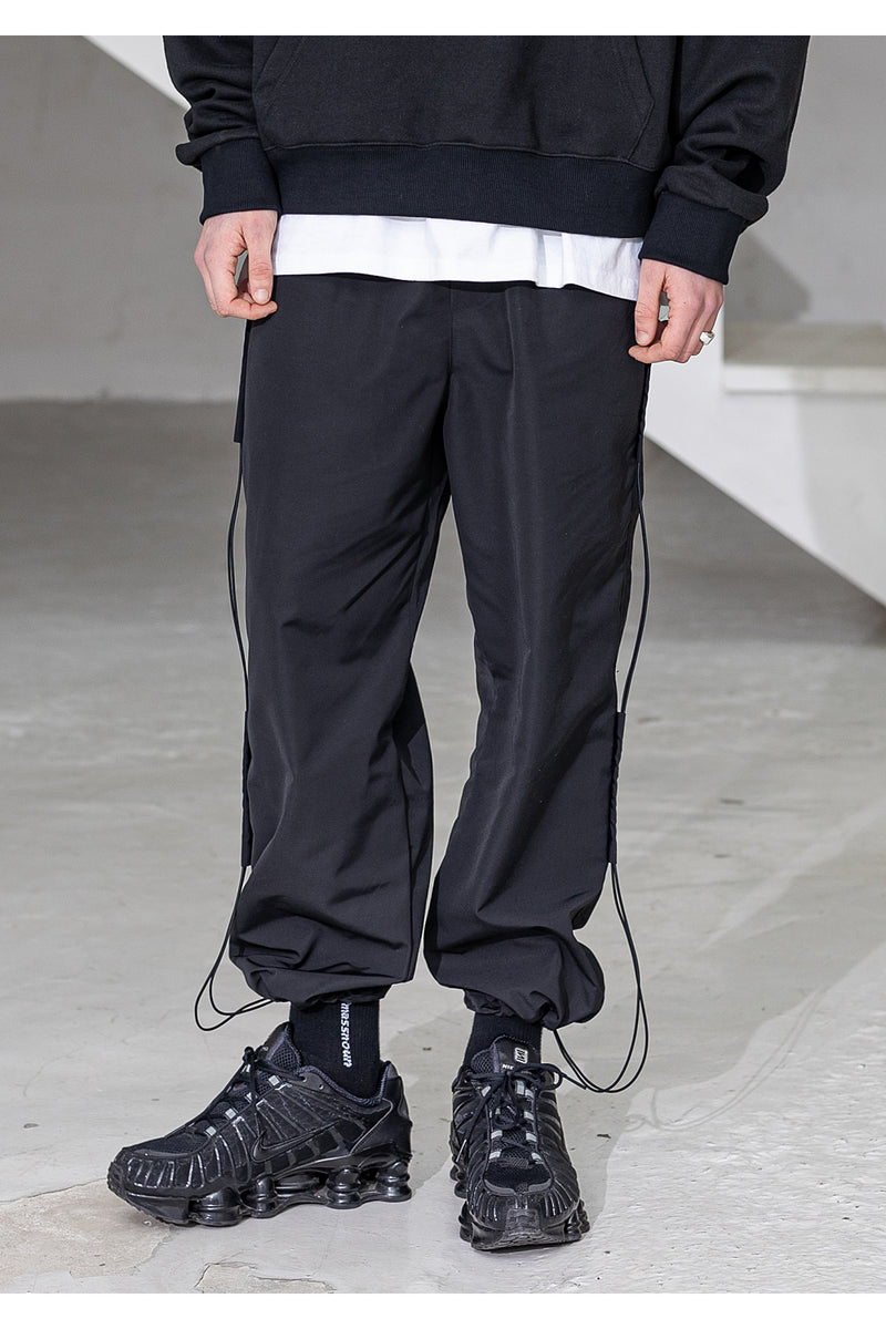 メスノウン(MASSNOUN) SIDE TAP STRING TRACK PANTS MSZTP004-BK