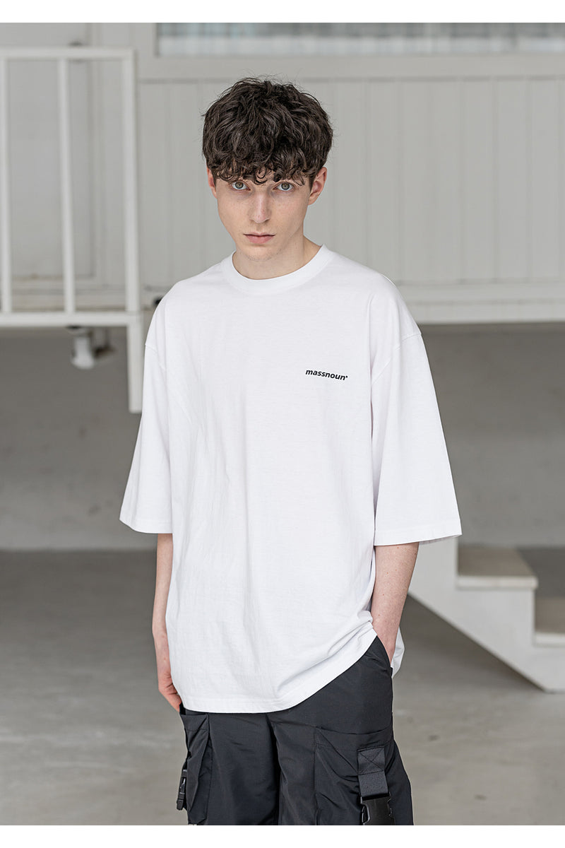 マスノウン(MASSNOUN) SL LOGO BIOHAZARD OVERSIZED T-SHIRTS MSZTS001-WT