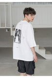 マスノウン(MASSNOUN) SL LOGO BIOHAZARD OVERSIZED T-SHIRTS MSZTS001-WT