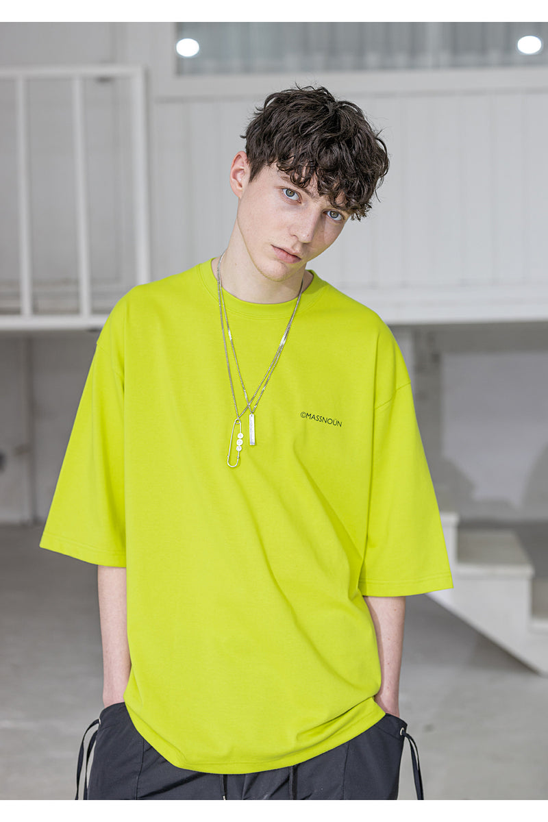 メスノウン(MASSNOUN) CAUTION SMILE OVERSIZED T-SHIRTS MSZTS003-LG