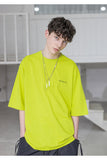 メスノウン(MASSNOUN) CAUTION SMILE OVERSIZED T-SHIRTS MSZTS003-LG