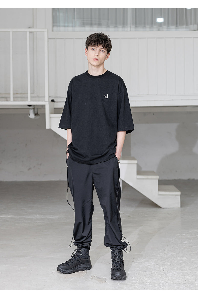 マスノウン(MASSNOUN) SIGNATURE OVERSIZED T-SHIRTS MSZTS004-BK