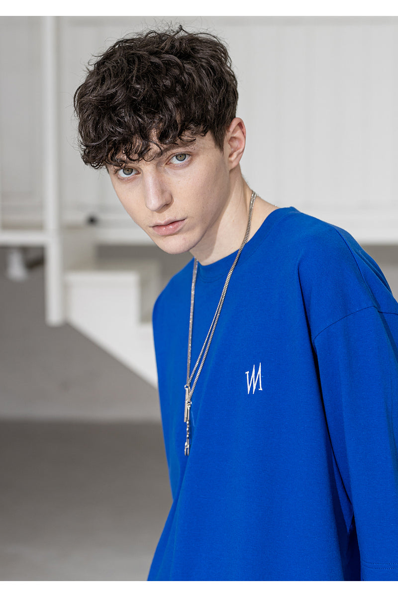 マスノウン(MASSNOUN) SIGNATURE OVERSIZED T-SHIRTS MSZTS004-BL