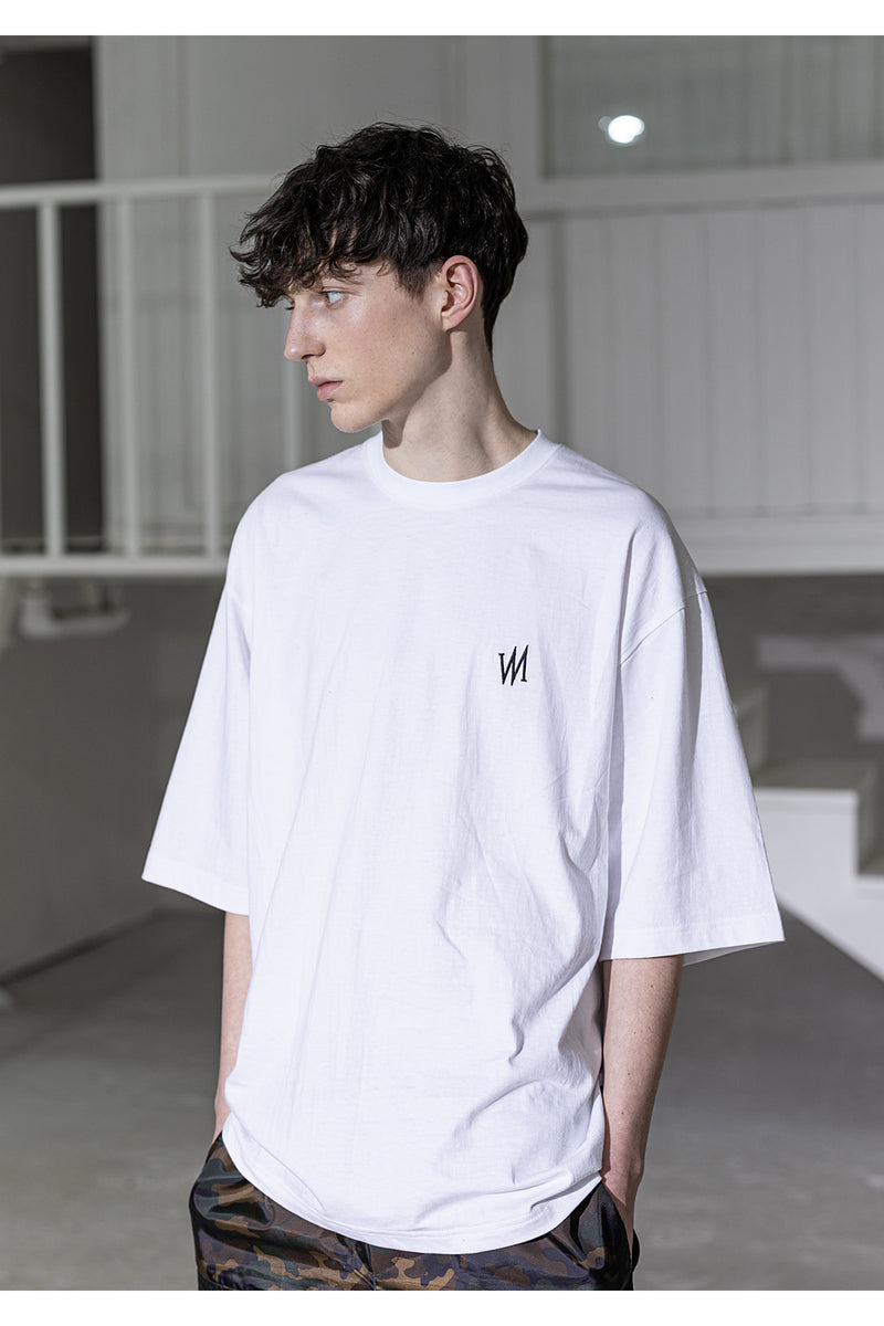 マスノウン(MASSNOUN) SIGNATURE OVERSIZED T-SHIRTS MSZTS004-WT